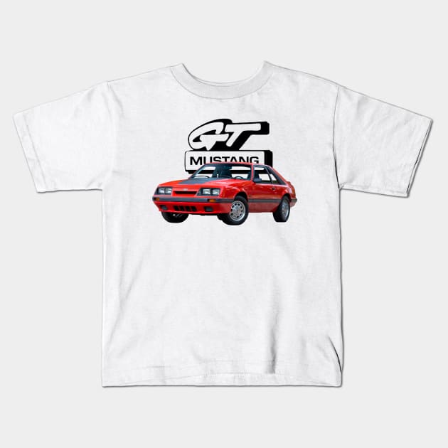 1985 Mustang GT Kids T-Shirt by Permages LLC